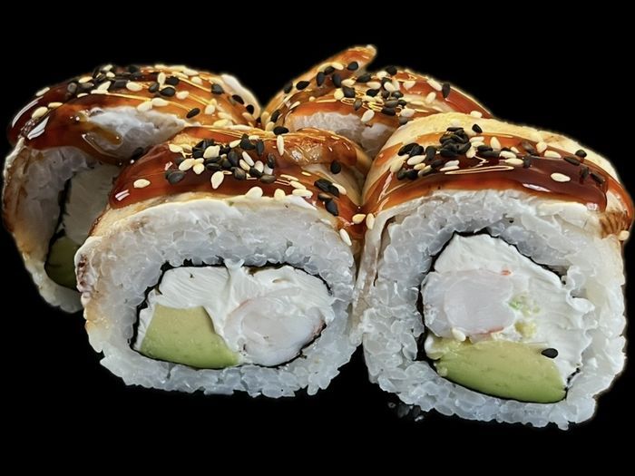 Ebi Unagi sushi rolas – Emaroll Kalotė