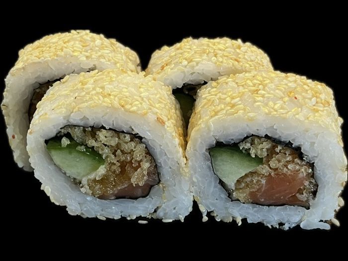 Sake Tempura sushi rolas – Emaroll Kalotė